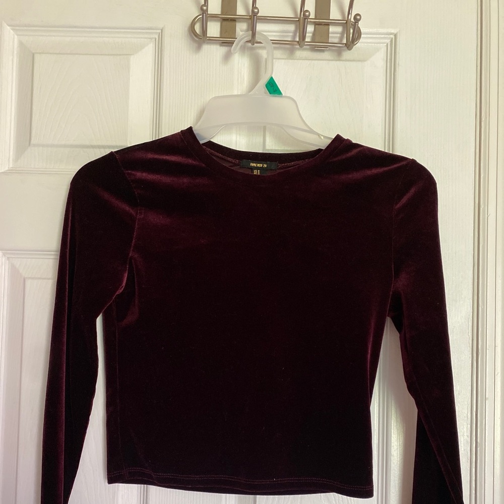 Forever 21 velvet red Tops